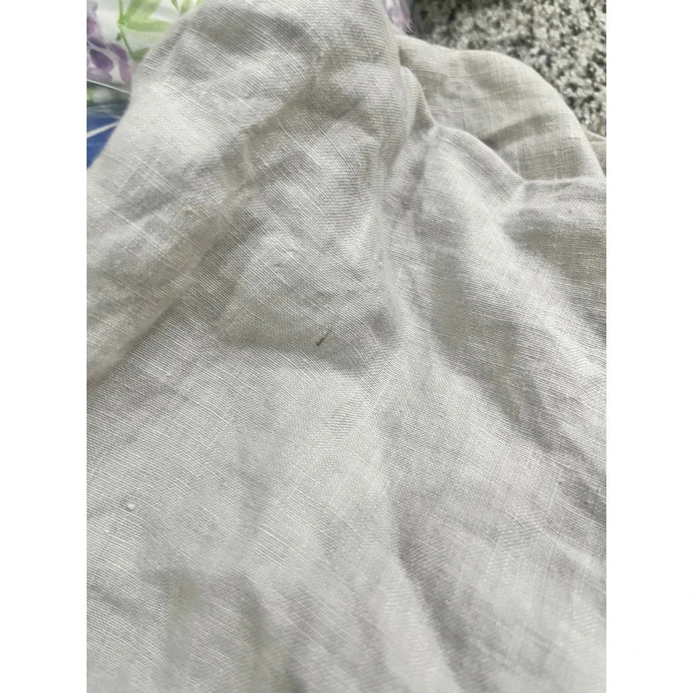 Baloo 100% French Flax Linen Duvet Cover Small Oatmeal Beige Wood Buttons Twin